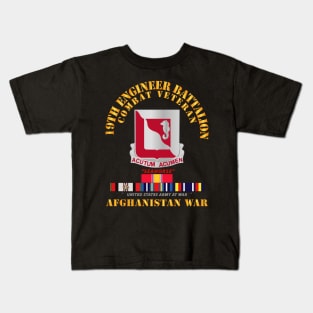 19th Engineer Battalion - Afghanistan War w SVC Kids T-Shirt